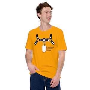 Emotional Support Tap Gay Pride Bottom Sub T-shirt, Piss Pride Flag Gay Leather Harness t-shirt for Men