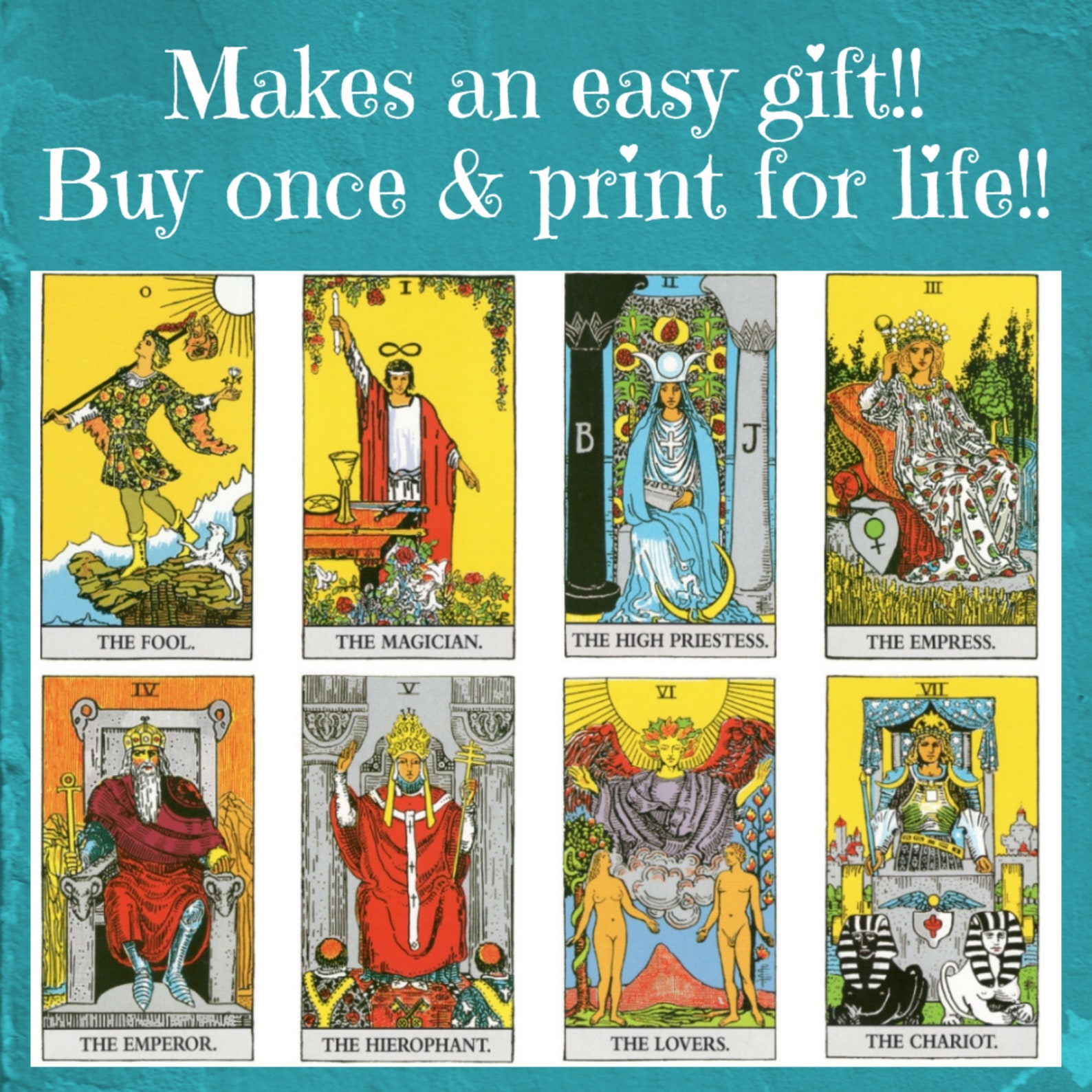 Tarot Deck Printable Tarot Card Deck Make Your Own Rider Etsy Australia