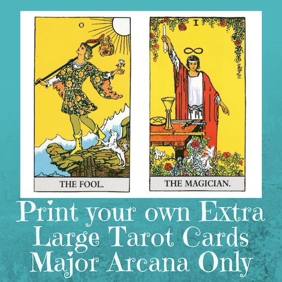 Extra Large Tarot Deck Major Arcana Only Tarot Card Deck Etsy