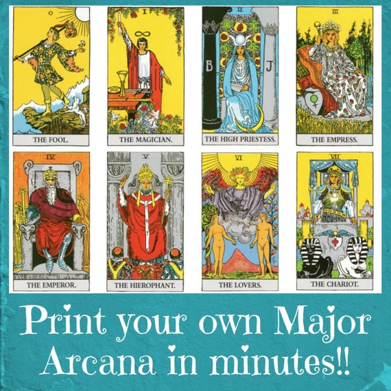 High Definition Printable Tarot Cards Major Arcana Only Etsy