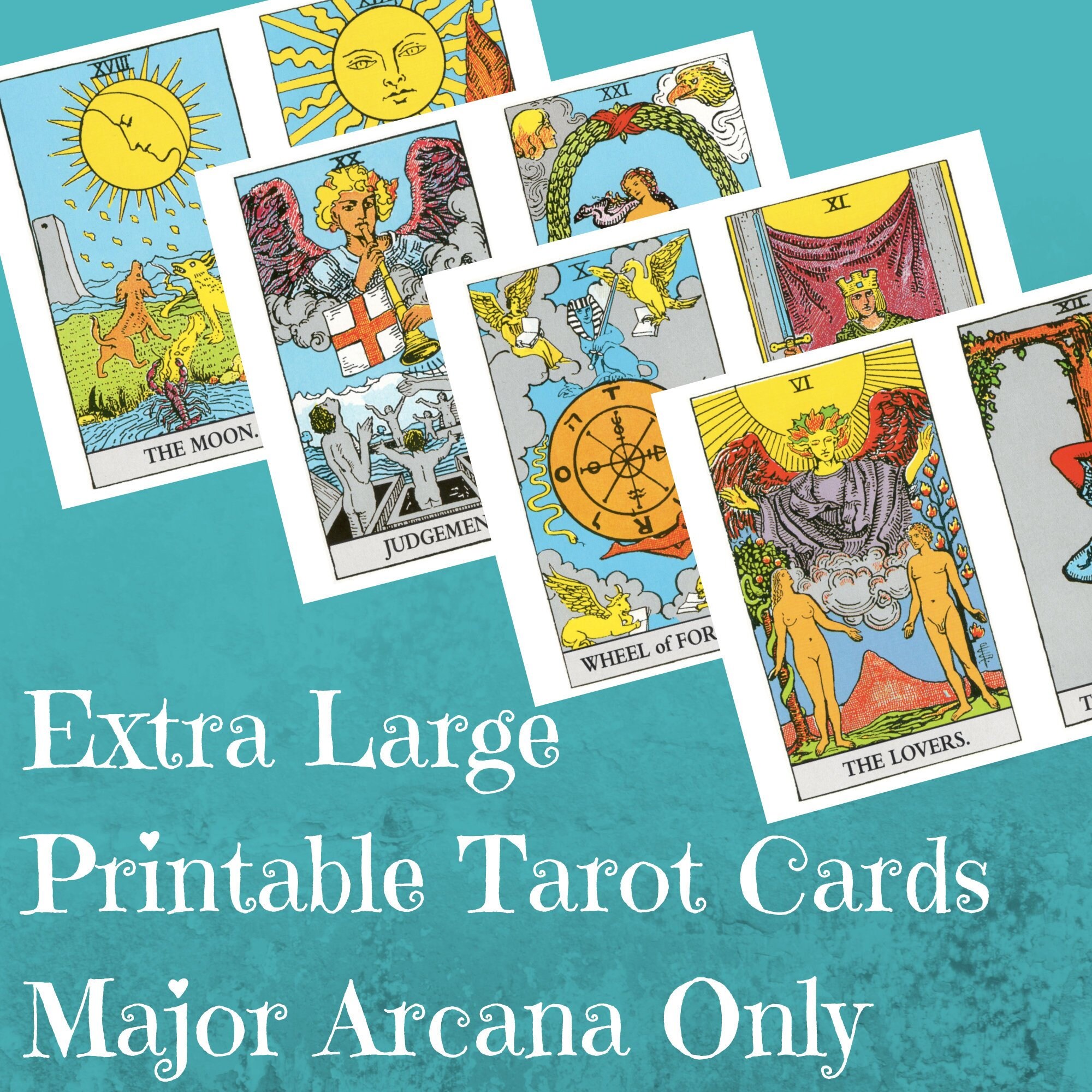 Extra Large Tarot Deck Major Arcana Only Tarot Card Deck Etsy Canada