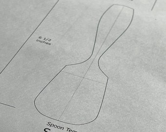 T0108 Eating Spoon Template- DIGITAL DOWNLOAD