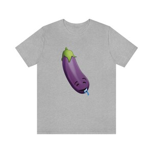 Drooling Eggplant Emoji Unisex T-shirt