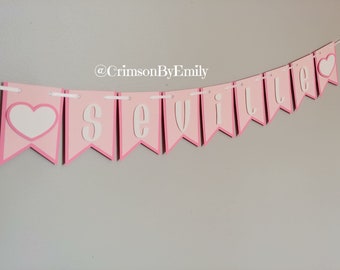 Newborn Photography |Baby Shower Mermaid Baby Personalized Bassinet Banner Felt Balls Gender Reveal Pregnancy Baby Announcement