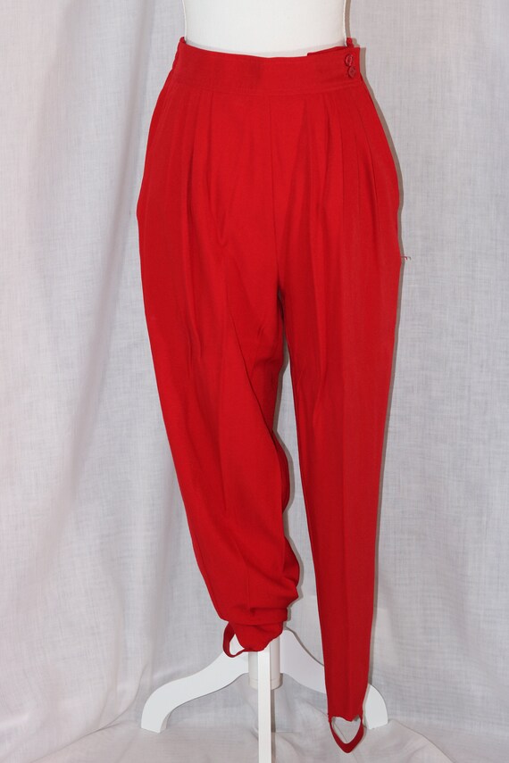 Vintage COUNTERPARTS Red Polyester Blend Leggings Pants Size 12