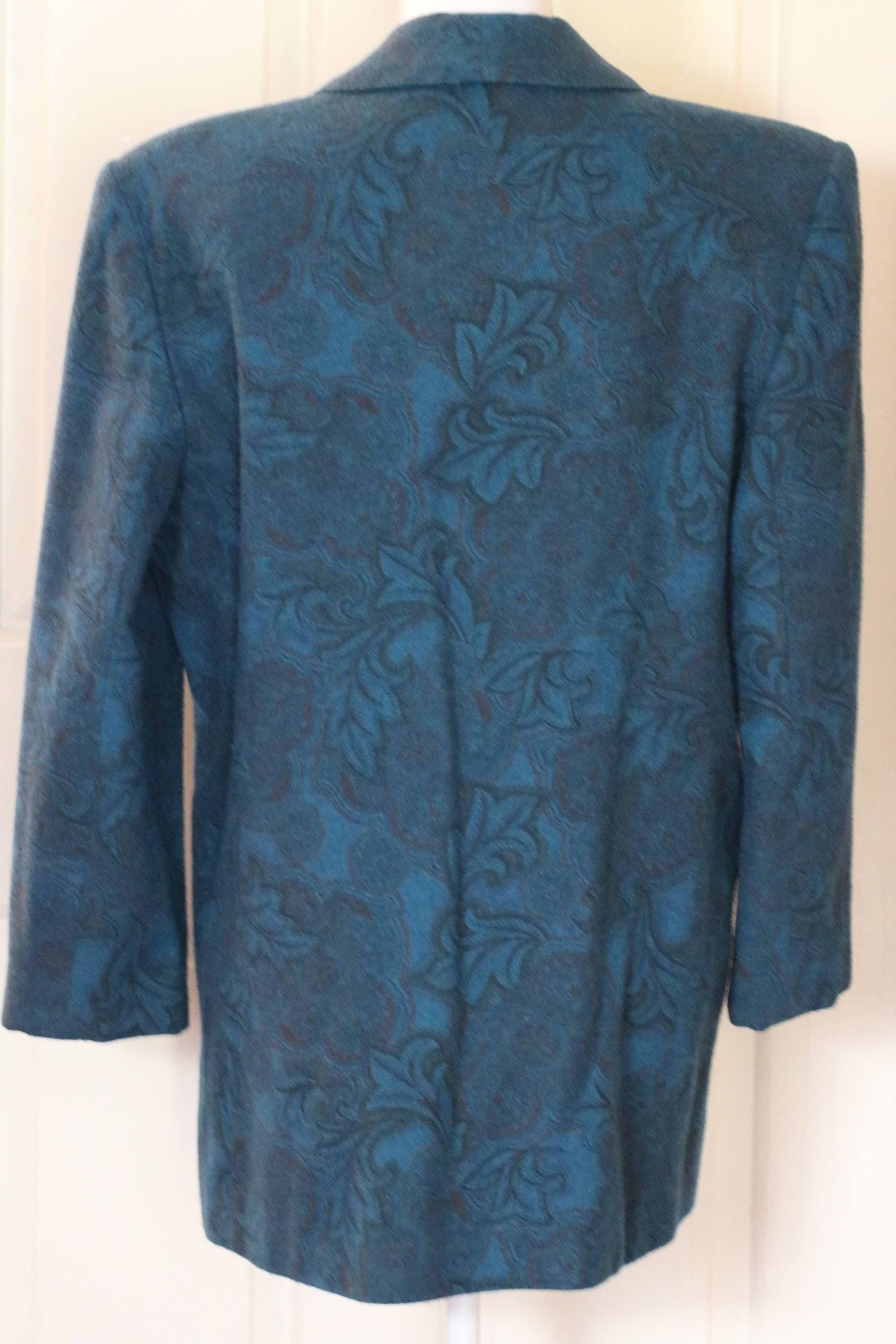 Norton McNaughton Women's Dark Blue Blazer Wool Blend Fine