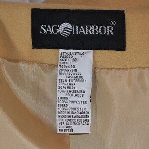 Vintage SAG HARBOR Tan Suit Jacket Blazer Size 14 Brown Wool - Etsy