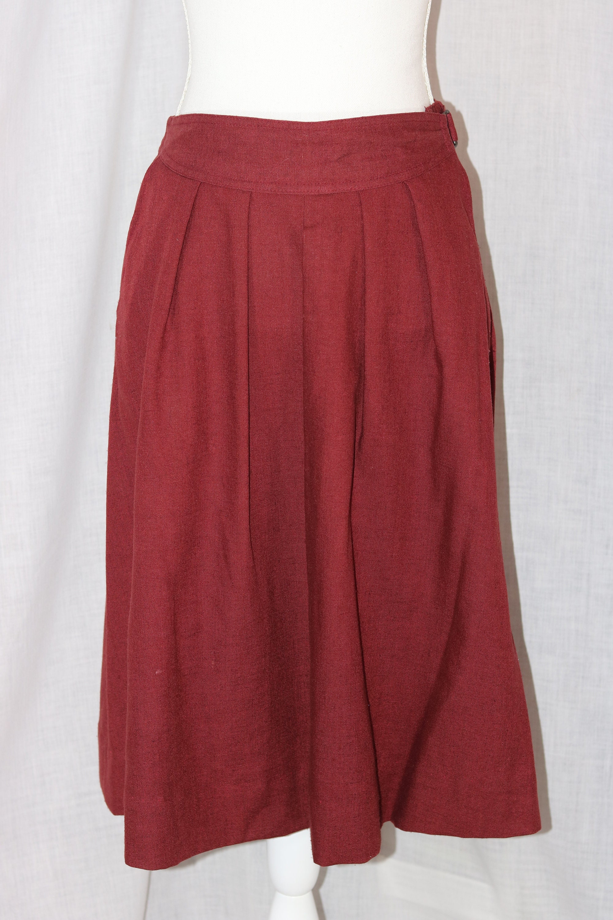Vintage CAMPUS CASUALS of California Red Rayon Blend Skirt - Etsy