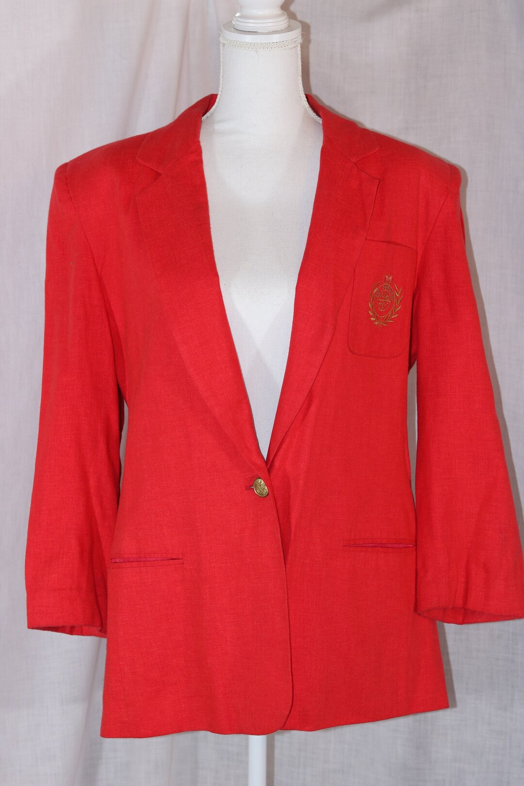 Veste Blazer Femme Herman Geist Taille L14 - Occasion Très Bon état, Laine Mélangée, Couleur Marron/ Noir/orange