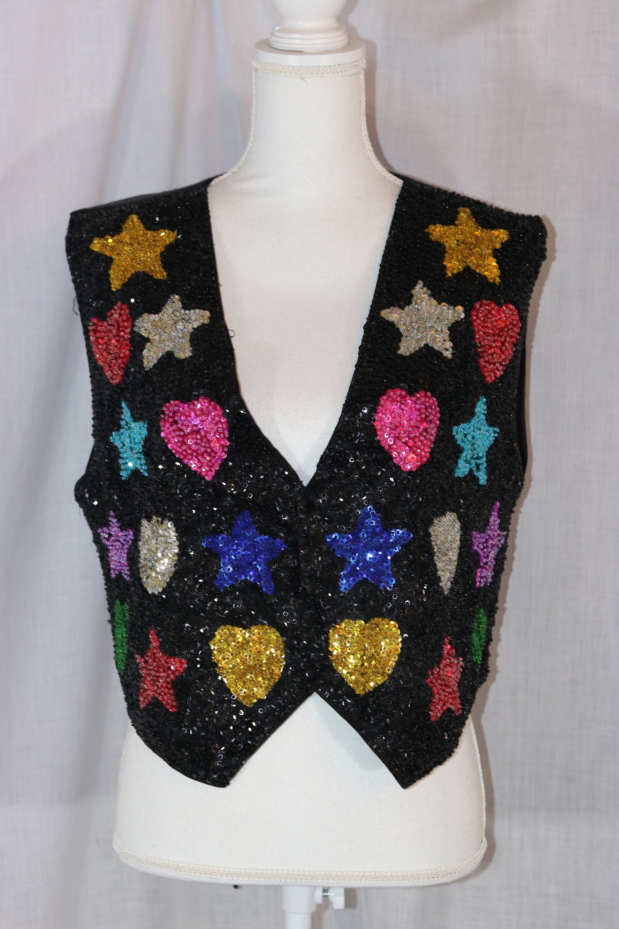 sequin star and heart jacket