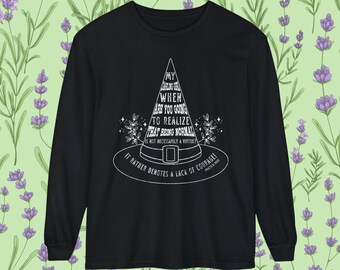 Witch Shirt Long Sleeves, Practical Magic Quote Shirt Witchcore Pagan Pride T-Shirt Wicca Witch Goth Winter Clothing Witchy Gifts for Witch