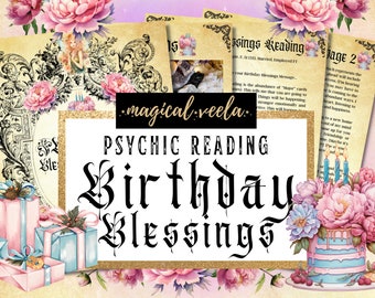 Birthday Blessings Reading Year Ahead Reading Fun Birthday Gift Happy Tarot Oracle Cards Blessings Reading by Psychic Reader Magical Veela