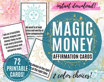 Money Oracle Cards Money Manifestation Affirmations Card Deck Manifest Money Cards Instant Download Money Oracle Card Deck Law of Attraction