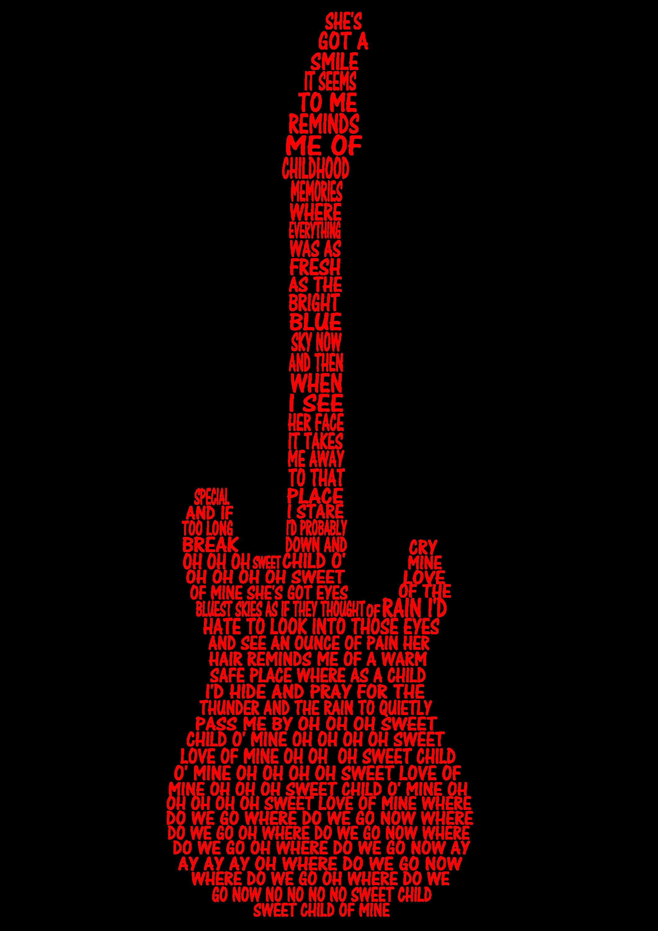 Download Sweet Child Of Mine Electric Guitar Svg Etsy