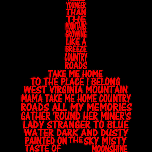 Country Roads Guitar SVG