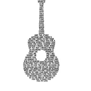 To Make You Feel My Love - Song Lyric Guitar SVG