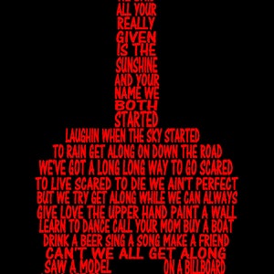Get Along Lyric Guitar SVG
