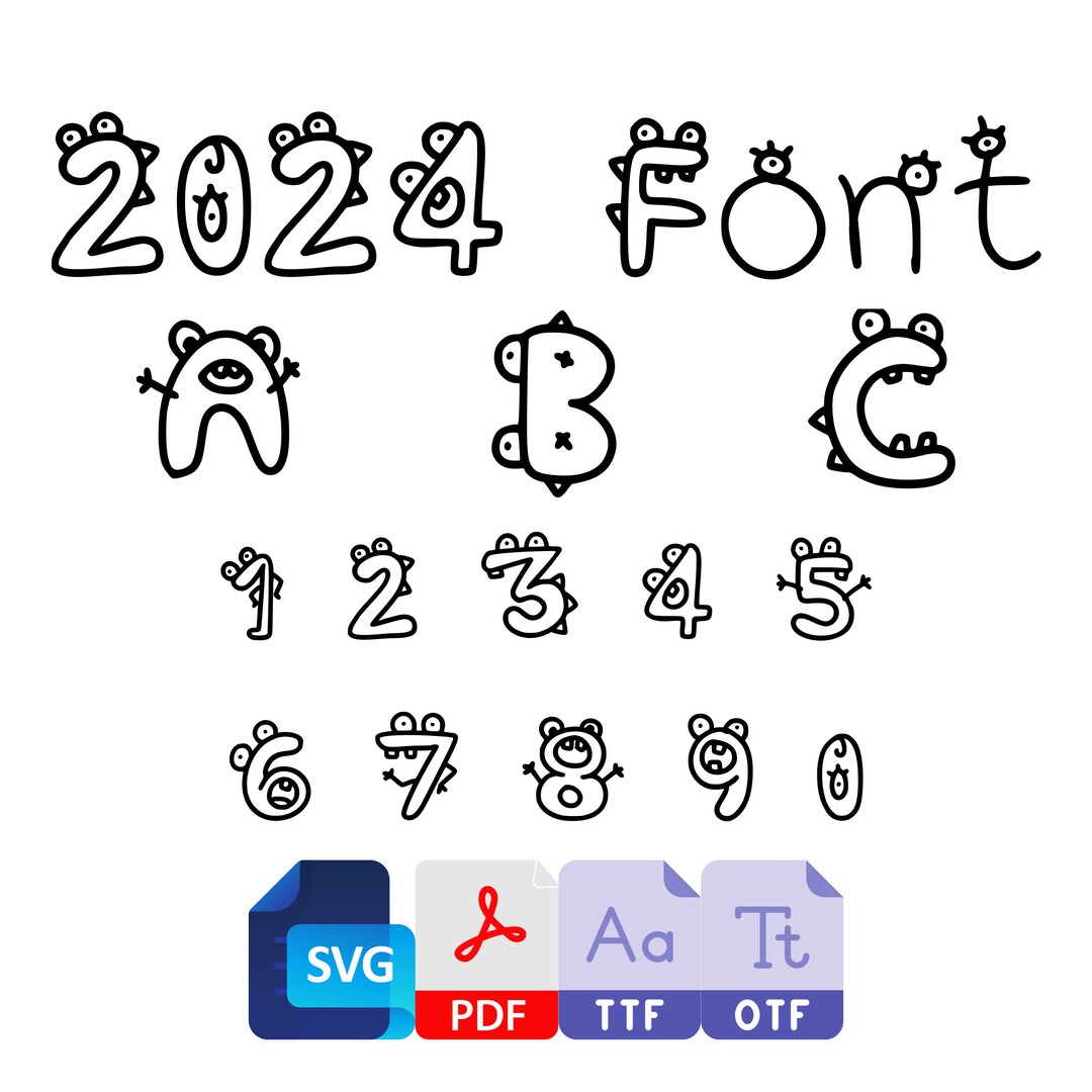 2024 Font A-Z , SVG, Monsters Alphabet ,handlettering Letters, Font ...