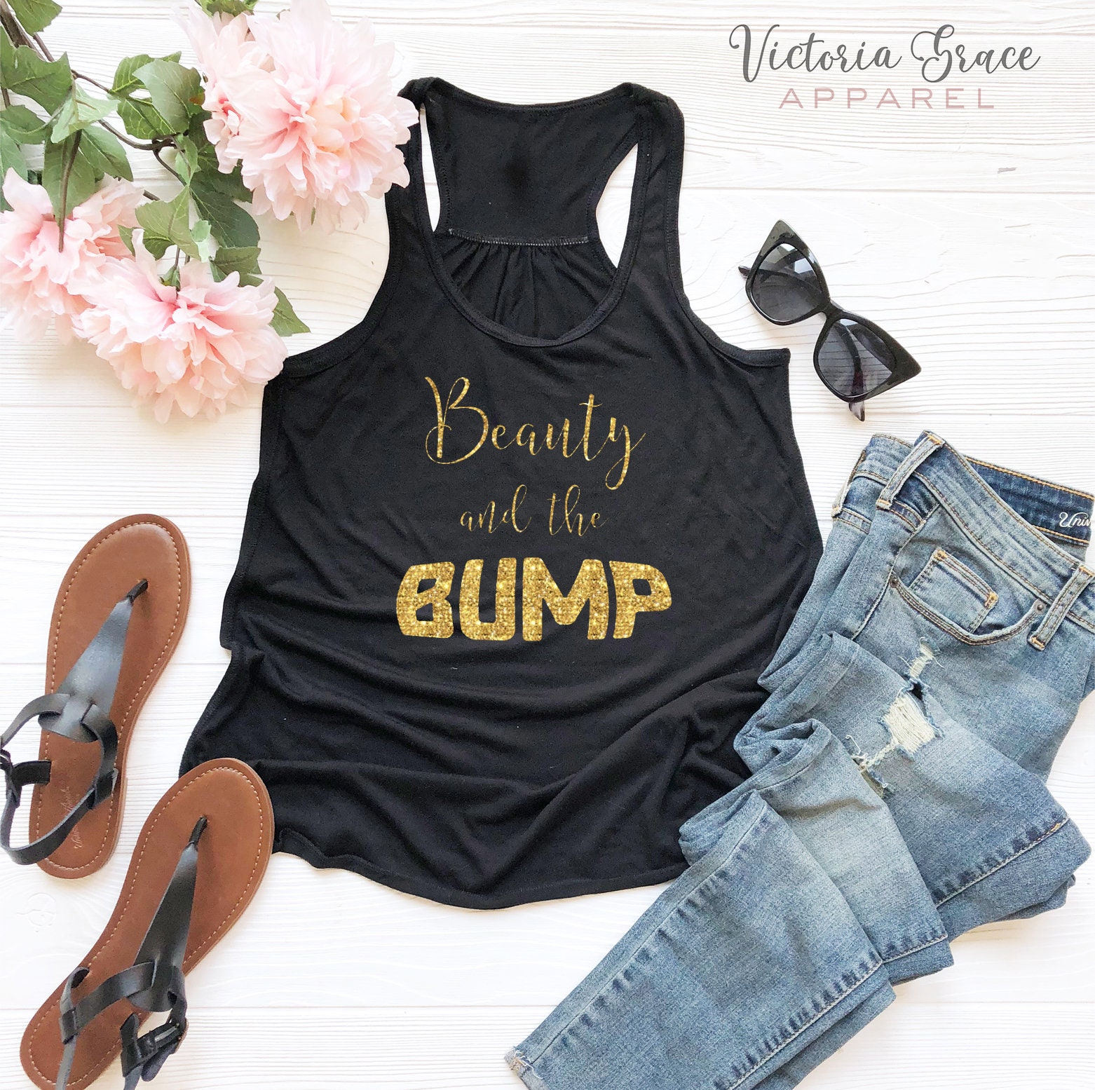 Beauty and the Bump Shirt Pregnancy Shirt Maternity Shirt Mom Etsy