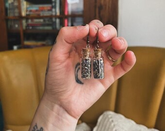 Pendientes de lavanda forrajera