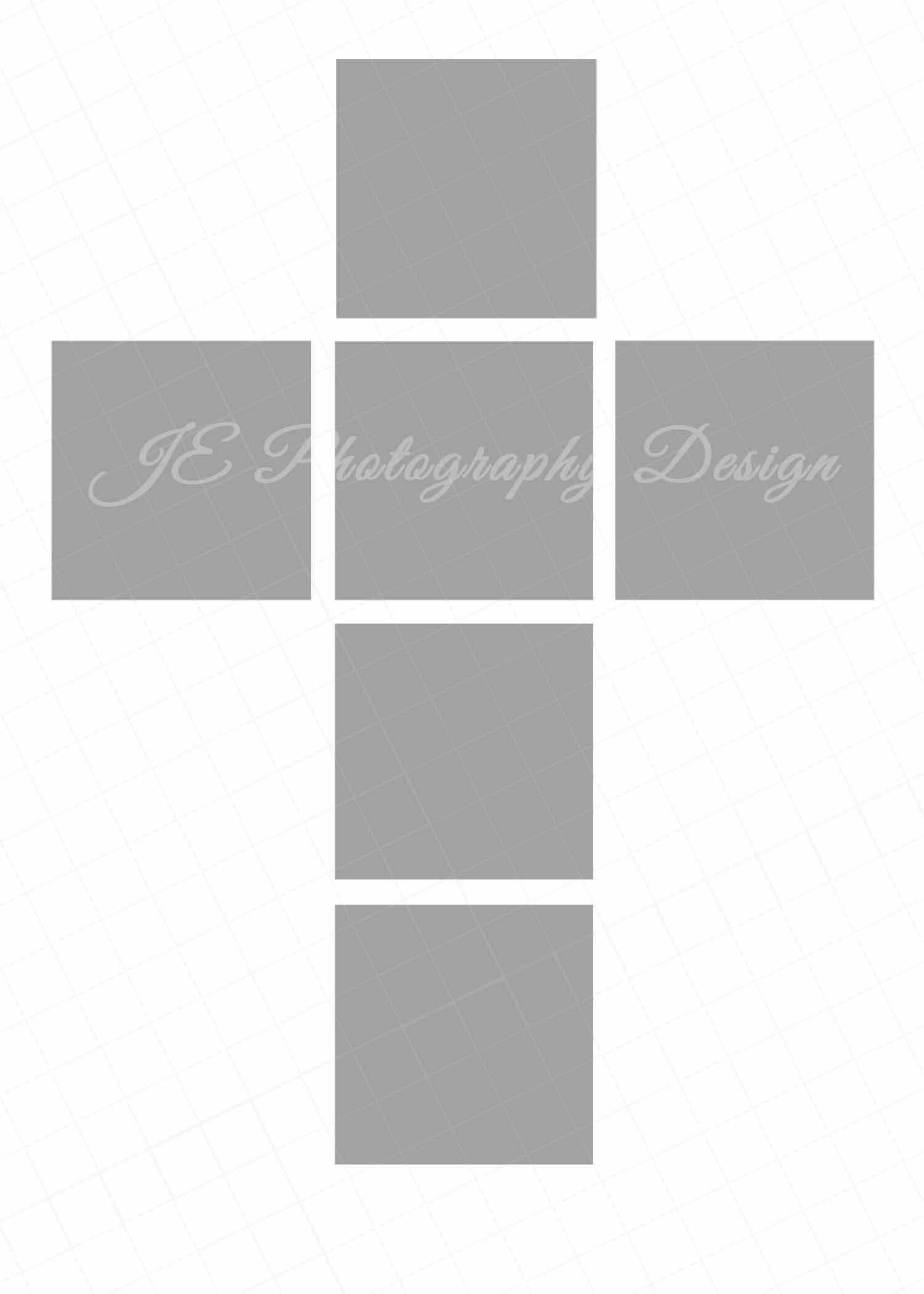 Cross Photo Collage Template: 5-6 Box Design (digital Download) - Etsy UK