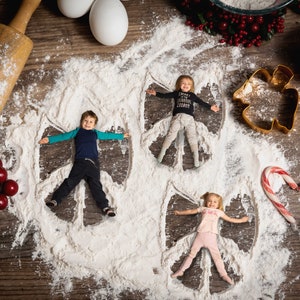 Weihnachten Digital Cookie Snow Angels Berries And More - "In the box" Fotografie - Digitale Kulisse (mit 1-4 Schneeengeln)