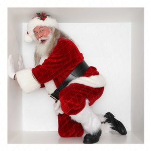 Santa in the box for your Christmas &quot;in the Box photography&quot; inside the box, photoshop template, photo collage