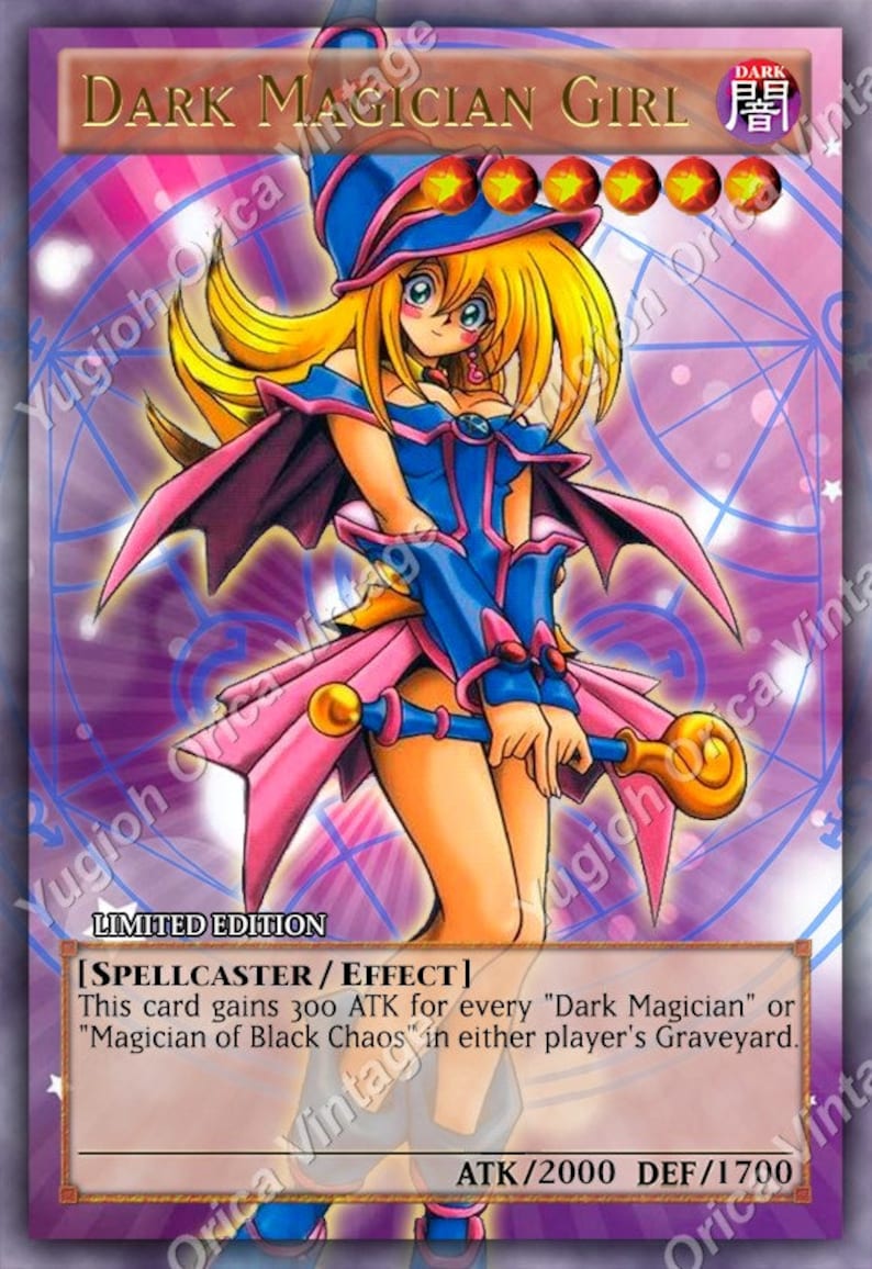 Yugioh Orica Dark Magician Girl 8 cards SET 2 | Etsy