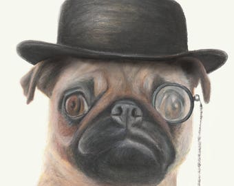 dog bowler hat