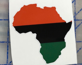 Africa Flag Colors Black History Month sticker