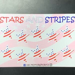 Stars and Stripes Kiss Cut sticker sheet / American Flag / 1” stickers / Planner stickers / Red , White & Blue