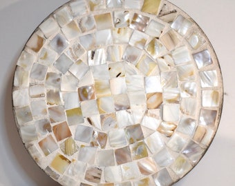 Large Mother of Pearl Decorative Stand/ Free Shipping