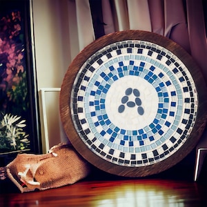 Bandeja de azulejos personalizada / Bandeja con monograma / Bandeja de mosaico / Bandeja personalizada / Bandeja para cartas / Bandeja con iniciales / Bandeja de inauguración de la casa / Bandeja para bodas