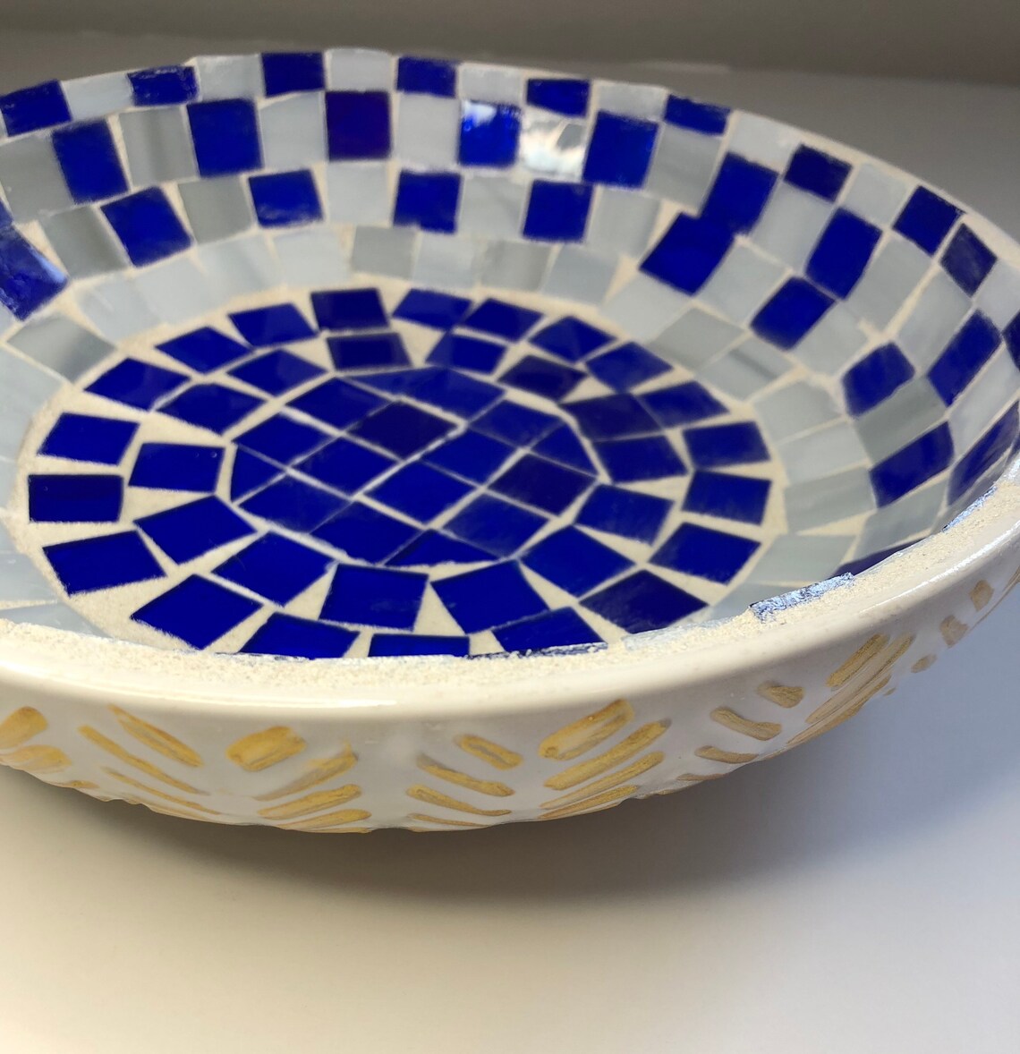 MOSAIC Bowl Stained Glass Bowl. Mosaic Glass Tiles. Display Etsy