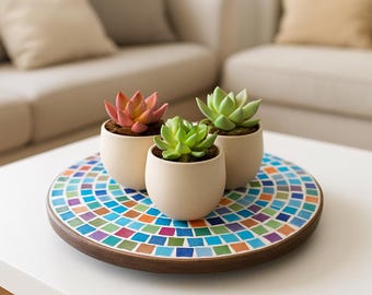 Soporte redondo para plantas hecho a mano de 10",