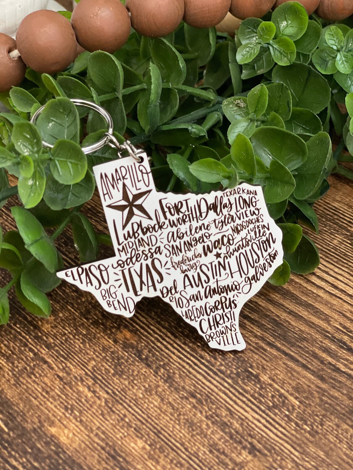 Texas Keychain Texas Cities Keychain Deep in the Heart of Etsy