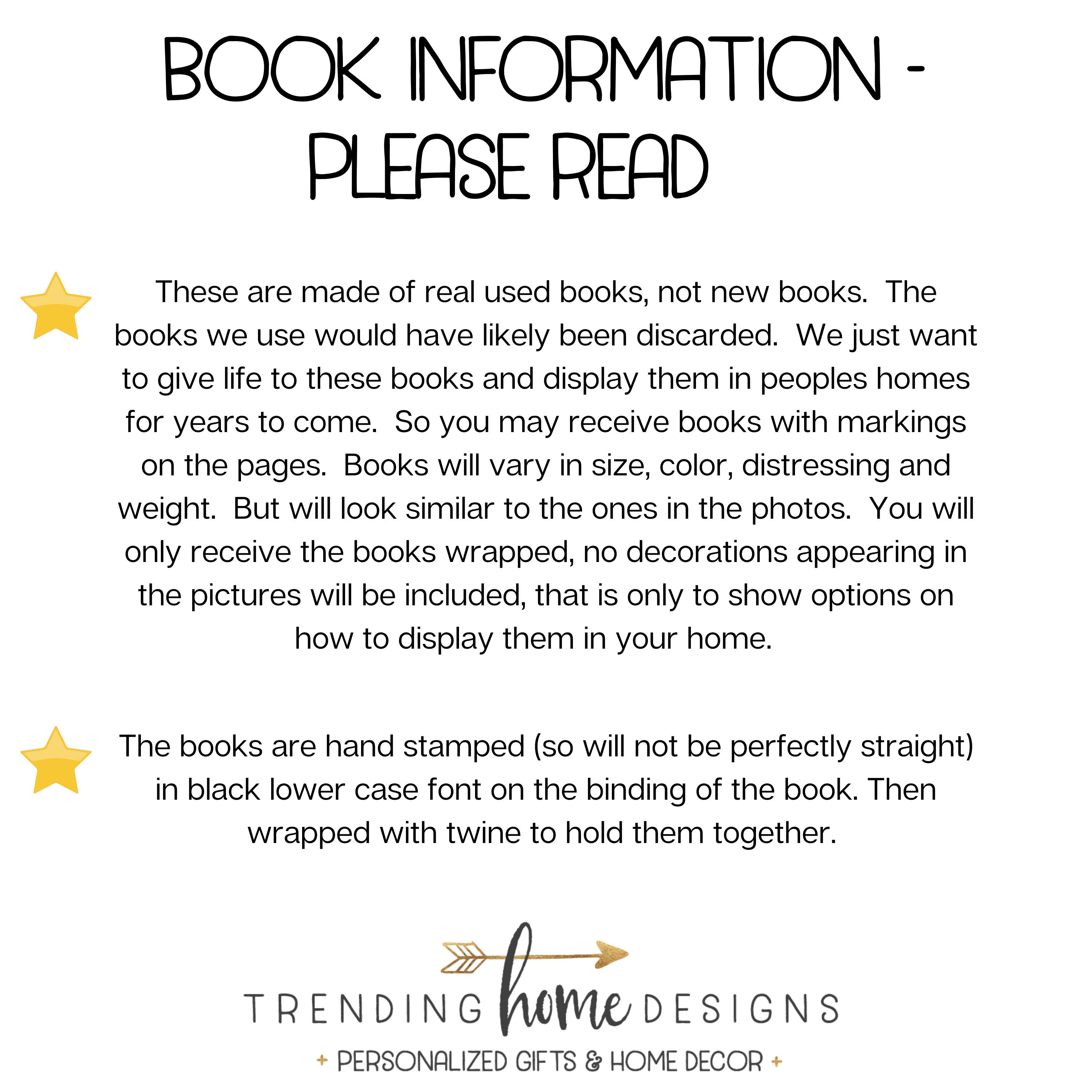 Stamped books Personalized Name Books Books With Names Book Etsy