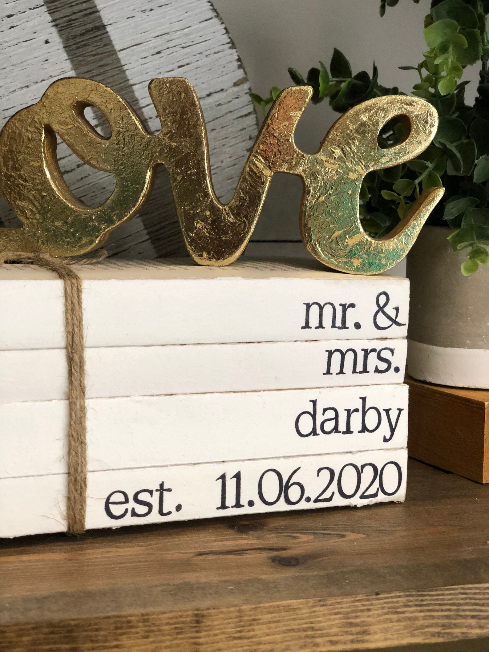 Mr & Mrs Gift // Personalized Wedding Gift // Wedding Date Etsy