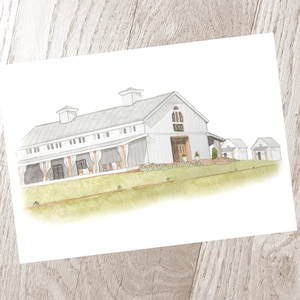 CUSTOM Home or Building Watercolor Painting