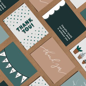 Thank You Cards Set of 6 Greeting Cards with Envelopes