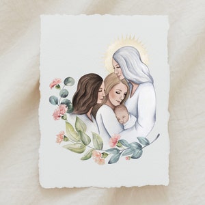 Divine Mother Watercolor Print