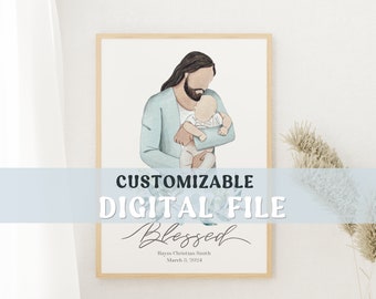 Anpassbare Blessing Baby 8x10 und 11x14 Digitale Datei