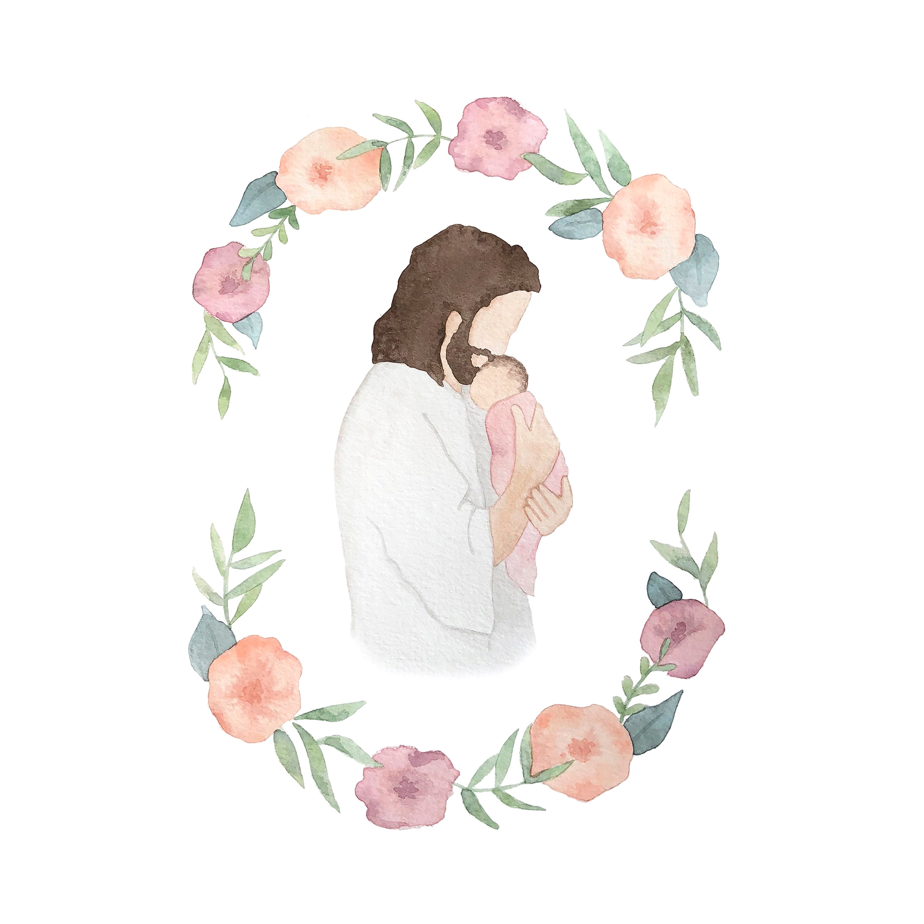 Buy Jesus Christ Holding Baby Girl Miscarriage Grief Watercolor Online in India - Etsy Buy Jesus Christ Holding Baby Girl Miscarriage Grief Watercolor Online In India - Etsy