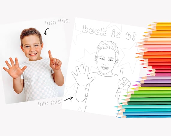 Custom Coloring Page (Birthday, Baptism, Wedding)