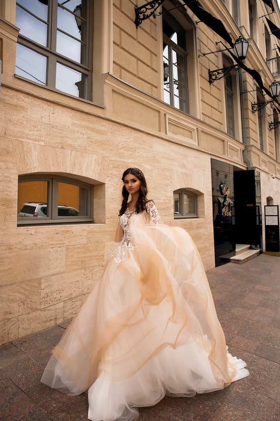 Rustic Wedding Dress Boho Style Wedding Etsy