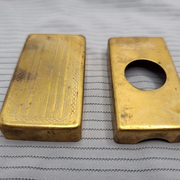 1930s Gillette NEW gold blade bank safe for vintage safety razor, 3