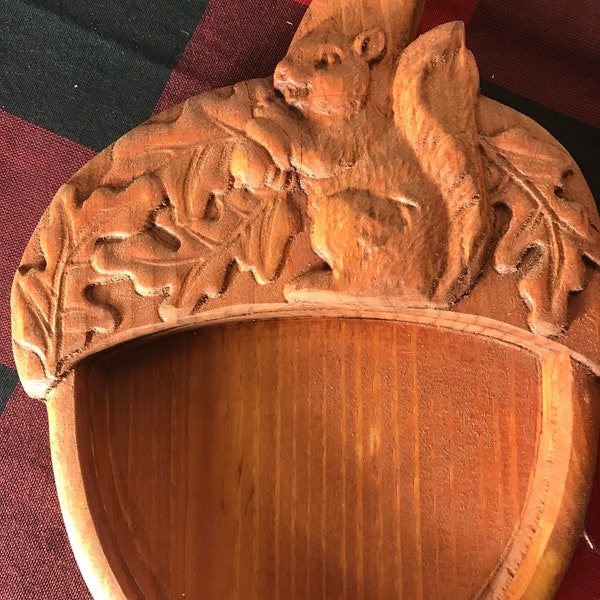 Squirrel -Acorn Candy Snack Serving Tray-Candy Bowl