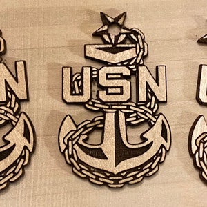 US Navy CPO Fouled Anchor Chief Keychain Ornament