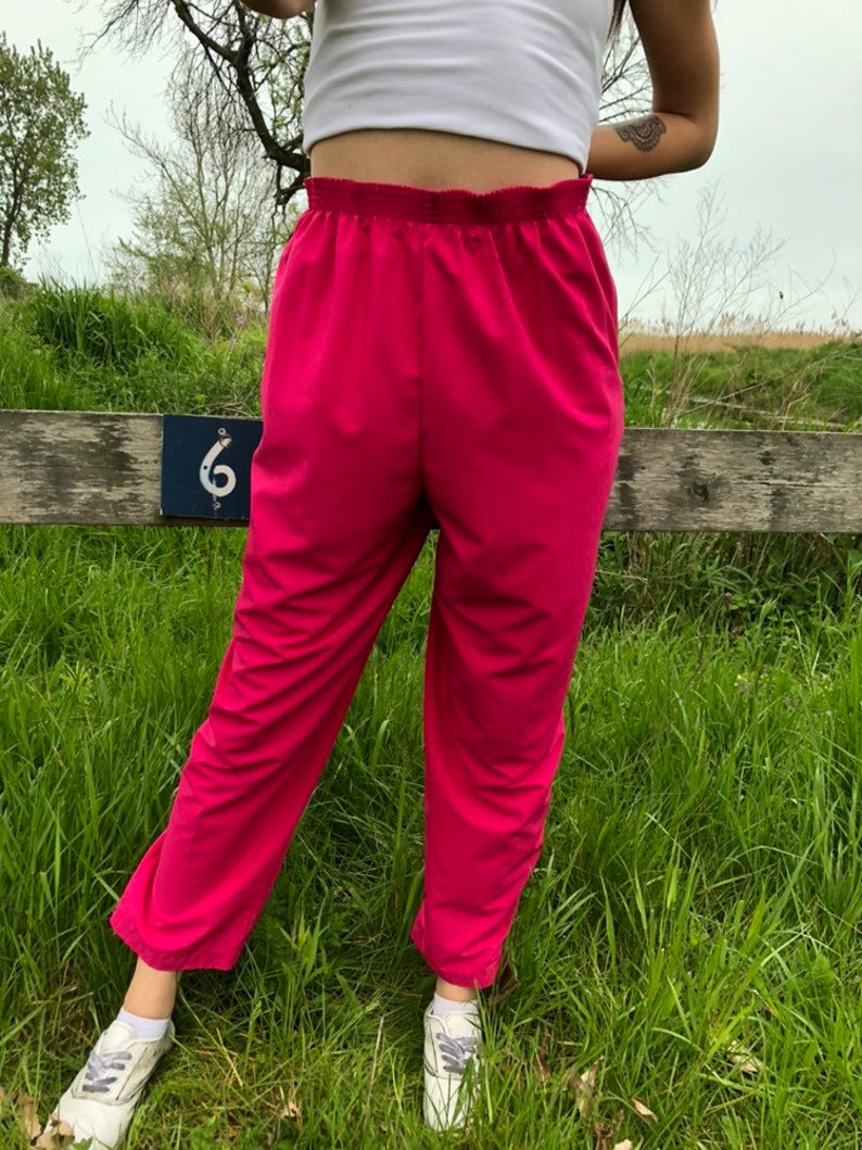Vintage 1990s Pants Hot Pink Neon Raspberry Hip Hop Baggy Rave | Etsy