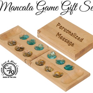 Wood Mancala Game, Personalized Wood MANCALA Board Game, Groomsmen Gift, Games, Party Games, Birthday Gifts